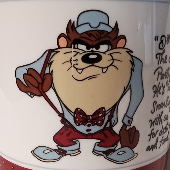Vintage -TAZ. Looney Tunes Taz Party Animal Mug. 1992 Warner Bros. Studio Store. - Picture 15 of 15